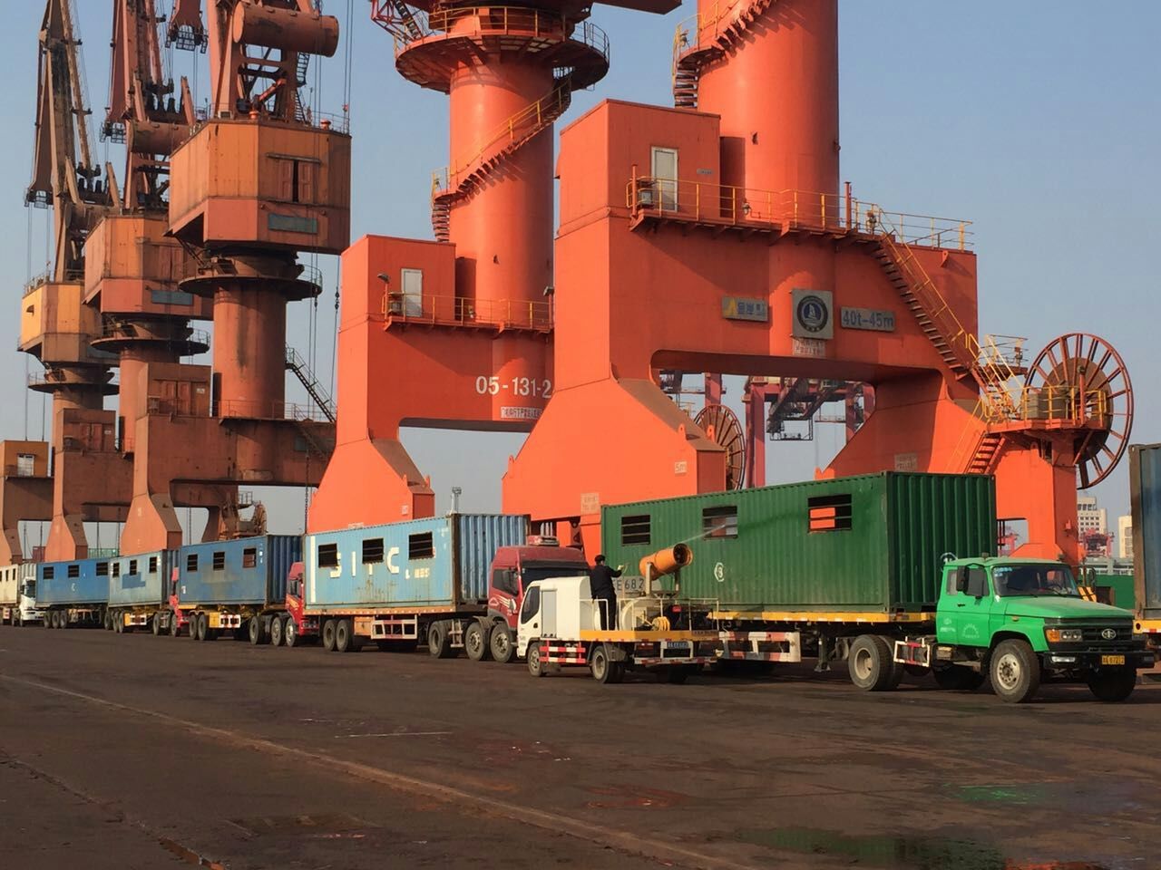 天津港卸牛车队